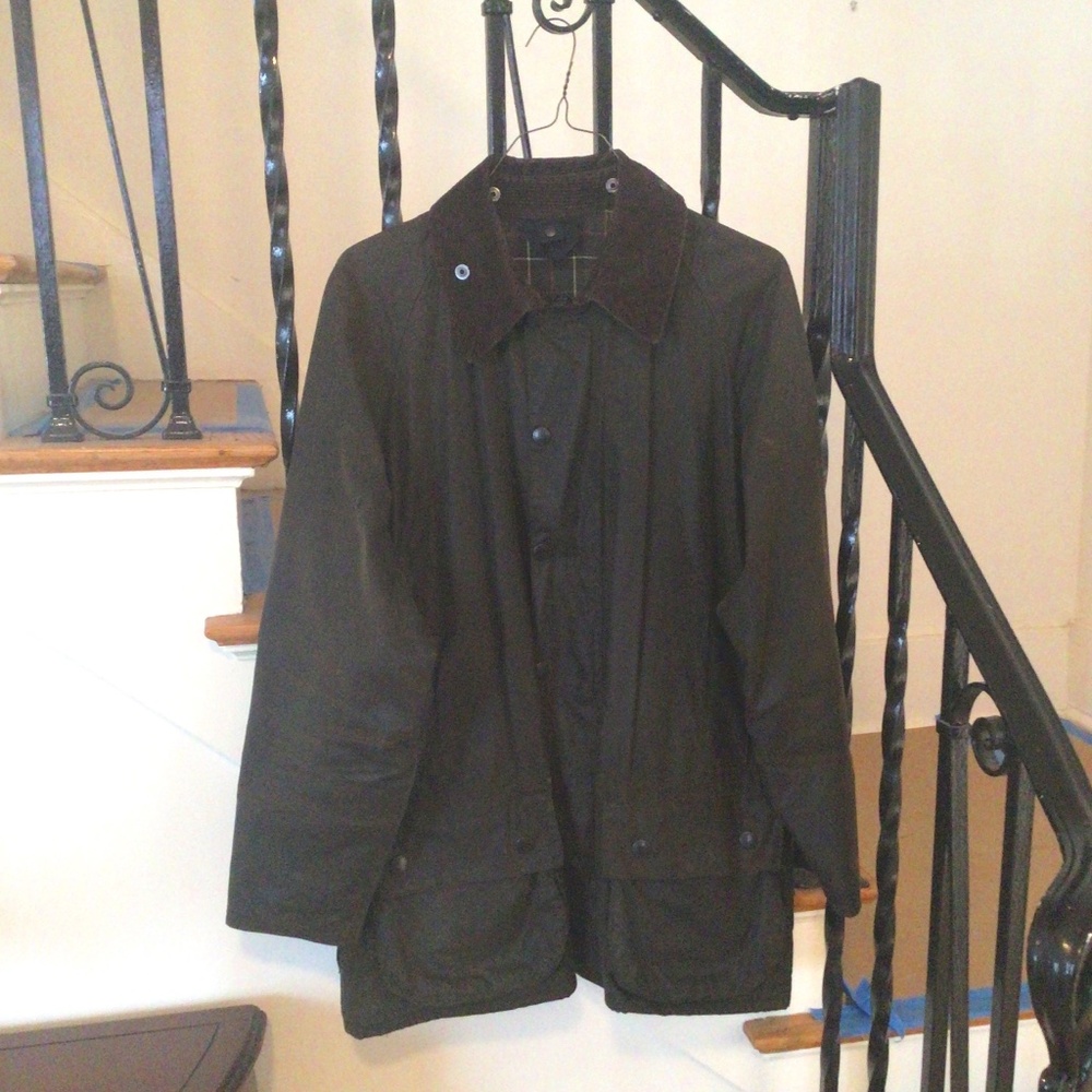 Barbour classic Beaufort waxed jacket with liner - size 42